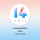 Huawei EMUI 14 Beta devices