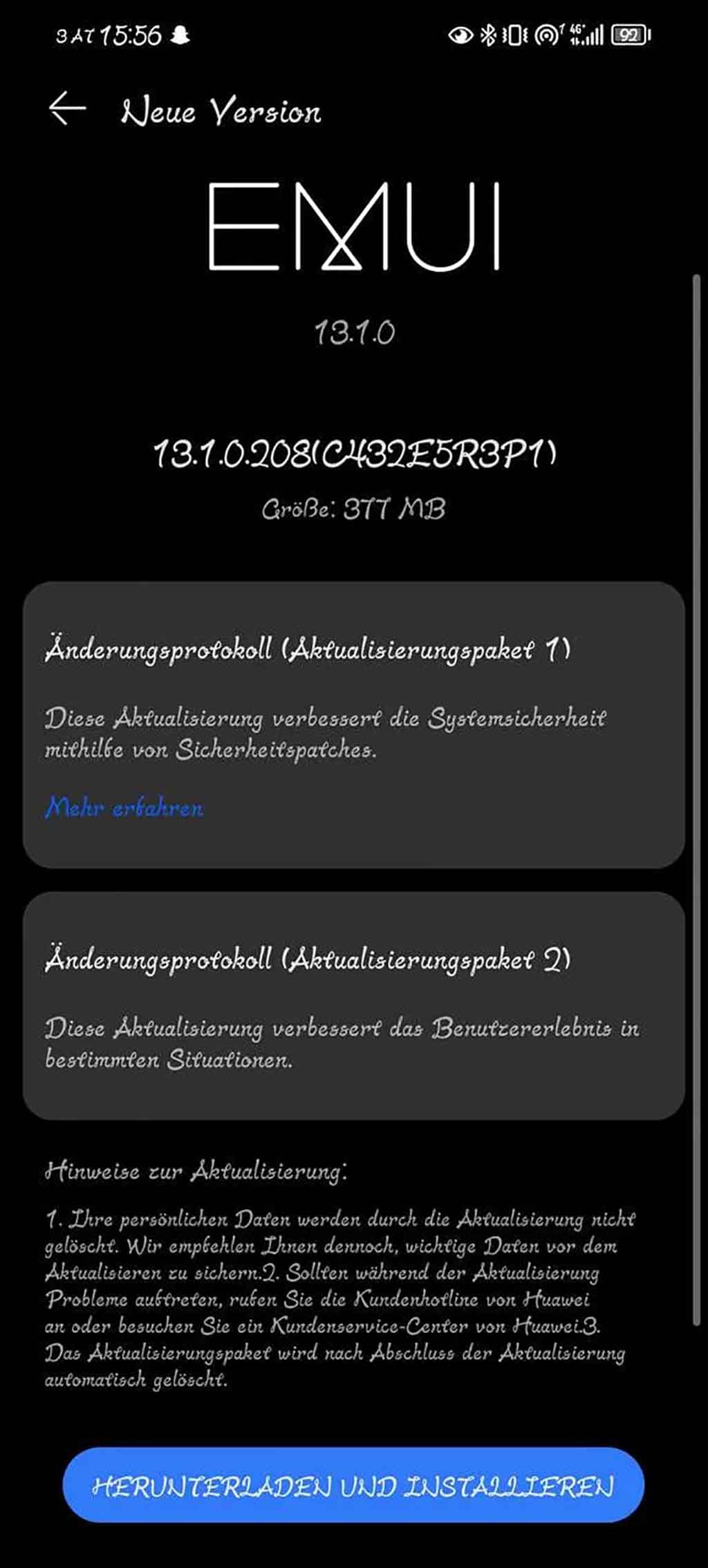 Huawei P60 Pro April 2024 update