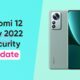 May 2022 update Xiaomi 12 Europe